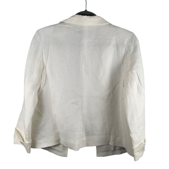 TALBOTS LINEN BLAZER | Ivory | Size 4 - Picture 2 of 7